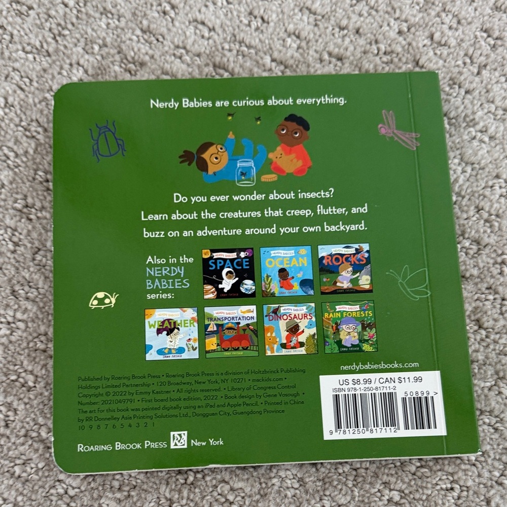 NERDY BABIES Board Book Set - Insects, Space, Ocean, Rocks, Weather - Picture 3 of 11
